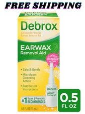 Debrox Ear Wax Removal Drops Gentle Microfoam Ear Wax Remover 0.5 Fl Oz