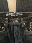 Ninth Hall Ambush Embroidered Black Wash Denim Loose Fit Men's Jeans Size 30 Y2K — photo 3