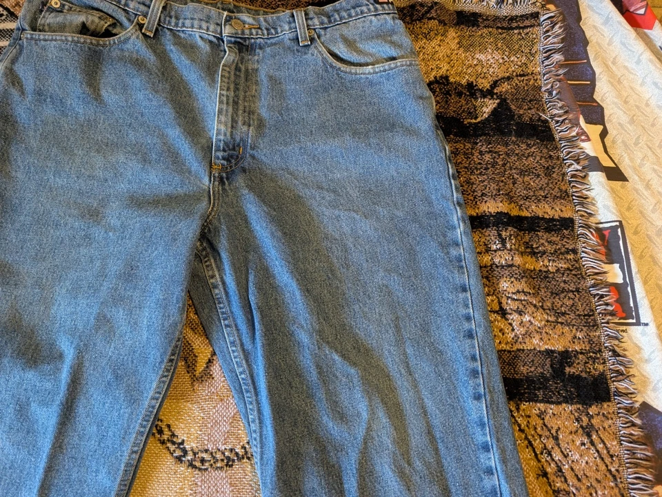 Vintage Ralph Lauren RL Jeans Mens 36x30 Blue Denim Straight Leg Baggy Loose Fit - Image 3 of 4