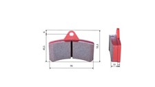 Pastiglie dei freni (set di 2) del tipo TOP Kart, posteriore (546)