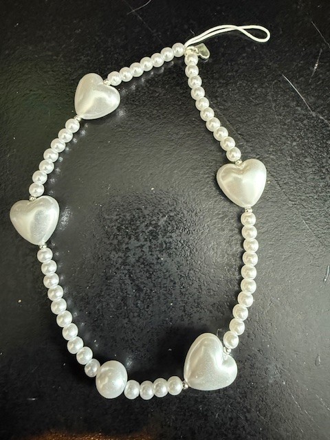 NEW 7" Heart Pearl Phone Charm Strap Hands-Free Wristlet for phone case