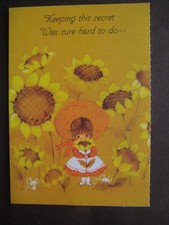 UNUSED 1970s vintage greeting card SECRET PAL...