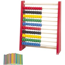 Rechenstab Holz Abakus Grundschule Rechenschieber Lernhilfe Mathematik Kinder