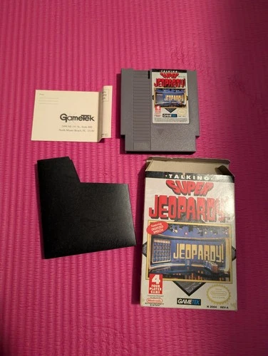 Nintendo NES TALKING SUPER JEOPARDY In Case Tested And Working