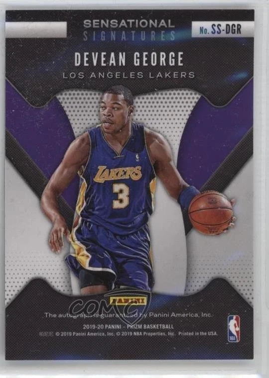 2019-20 Panini Prizm Sensational Signatures Devean George #SS-DGR Auto - Image 2 of 2