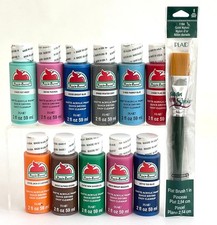 Plaid Apple Barrel Matt Acrylic Paint- 11 x 59ml Bottle & 1" Brush - Lot 5067