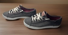 Keds Gray Canvas Lace Up Sneakers Comfort Logo Accent Low Top Athletic Shoe. S 6