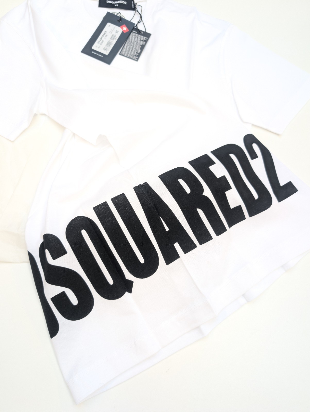 DSQUARED2 D2 T-SHIRT MENS SIDE LOGO WHITE - SIZE XS - 100percent AUTHENTIC - RRP £190 image 10