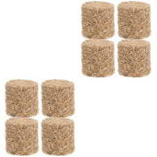  2 PCS Strohballen Mini Heu Deko Miniatur-Gartenzubehör Mini-Heuballen