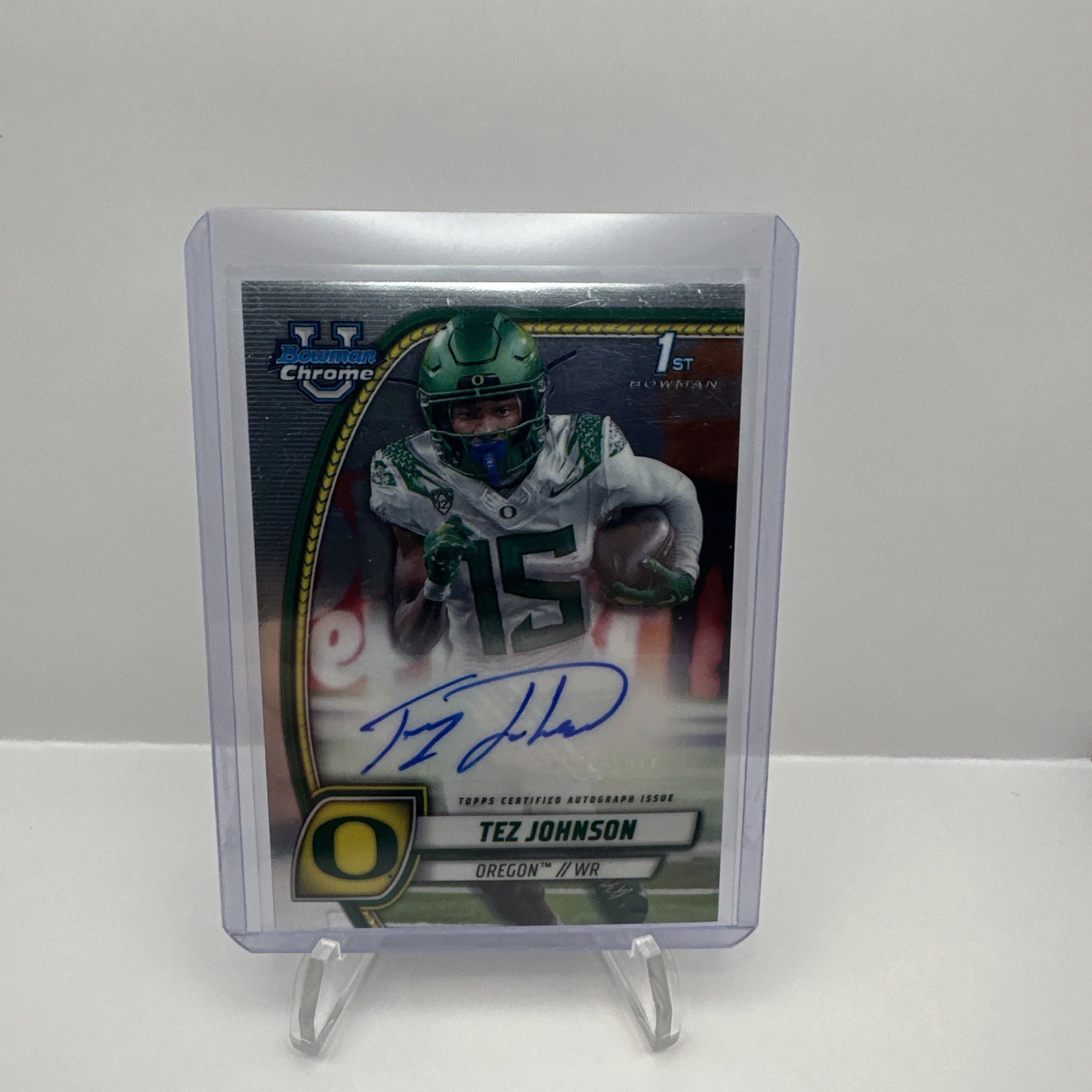 2024 Bowman University Chrome - Chrome Prospect Autographs Tez Johnson #PA-TJO