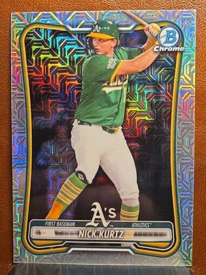 2026 Bowman Chrome Baseball Nick Kurtz #10 Mojo Refractor Athletics