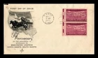 Dr Jim Stamps Scott 858 50th Anniversary Statehood Pair ArtCraft First Day Cover