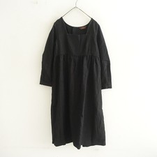 Lisette Linen-Wool Twill Square-Neck Dress 85-2510-12