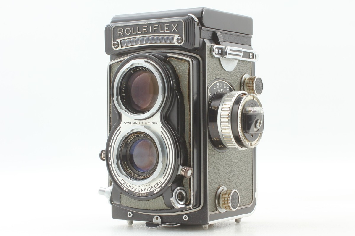 【希少グレー革】Rolleiflex Tessar 75mm f3.5 Near MINT] Rolleiflex T1 Grey Leather TLR w/Carl Zeiss