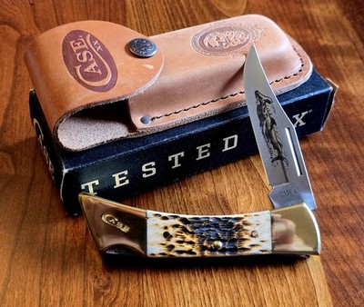 2021 CASE XX 6159L SS Hammerhead Amber Bone Lock-back Pocket Knife