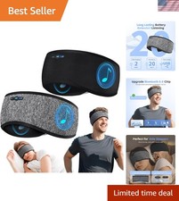 Sleep Headphones Bluetooth 6.0 Headband for Side Sleepers Black  Grey