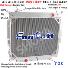 4 Row Aluminum Radiator For 1983-1996 89 Ford F150 F250 F350 6.9l 7.3l V8 Diesel