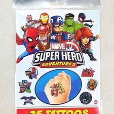 Marvel Superheroes Temporary 25 Count Fun Gift Party Favor Decor Present
