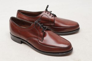 Vintage HANOVER 2573 Men\'s Plain Toe Blucher Dress Shoes Made in USA Size 10 D/B Allen edmonds hanover plain - Gem main image 2