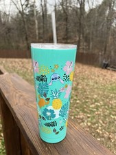 Zak Stitch Tumbler 20oz Stainless Steel Travel Mug with Lid and Straw Preowned