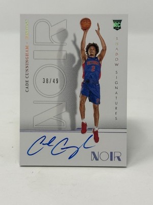 2021-22 Panini Noir Cade Cunningham  SHA-CCA Rookie AUTO 38/49
