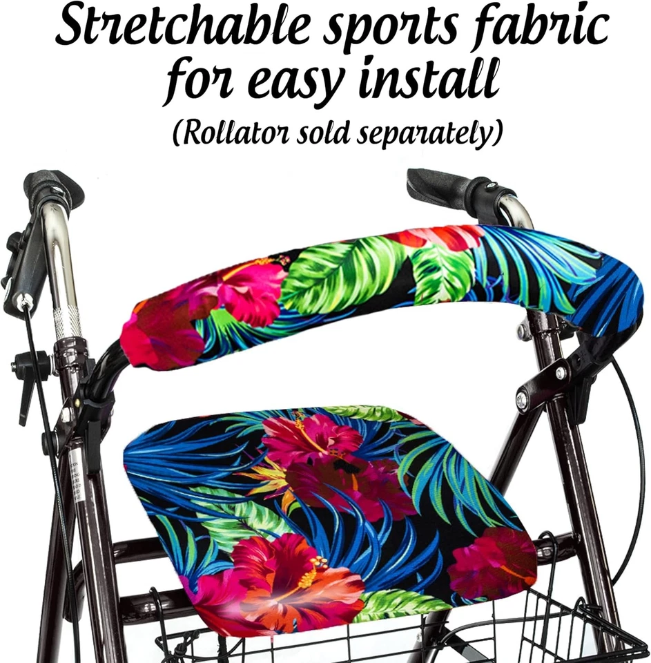 Cubiertas de asiento y respaldo andador andador universal Top Glides Tropical Foto 2 de 4