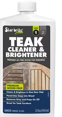 #ad 32 oz Teak Cleaner amp; Brightener Wood Deck Furniture Restoration $19.93