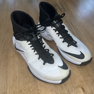 Nike Mens Zoom Clear Out Basketball Shoes Mid Top Lace Up Black White Size 8 Nike Zoom Clear Out TB Black for Sale | Authenticity  main image 4