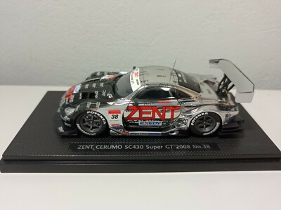 RARE ΕΒΒRO 1:43 TOYOTA LEXUS ZENT CERUMO SC430 SUPER GT 2008 No