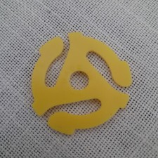 Original Vintage 45 Rpm Record Adapter Yellow Recoton