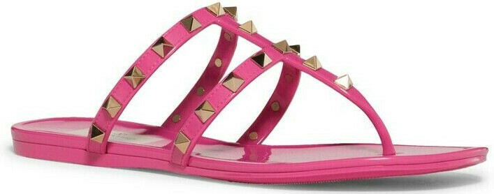 VALENTINO GARAVANI Rockstud Jelly Rubber PVC Thong Sandals