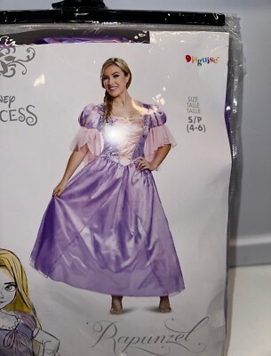 Costume Rapunzel Disney Per Adulti - Abito Principessa Completo Con Maniche A Sbuffo