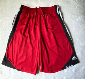 red adidas basketball shorts