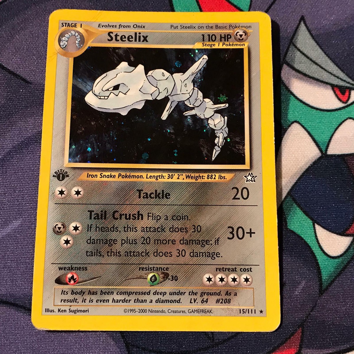 1ST EDITION Steelix ~ 15/111 ~ Holo ~ NEO GENESIS ~ DAMAGED