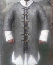 Mild Steel Flat Riveted With Washer Shirt Chain mail Half Sleeve Large Oiled