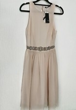 Ladies TFNC BNWT Dress UK8 bridesmaid prom evening gown pearl embellished A-line