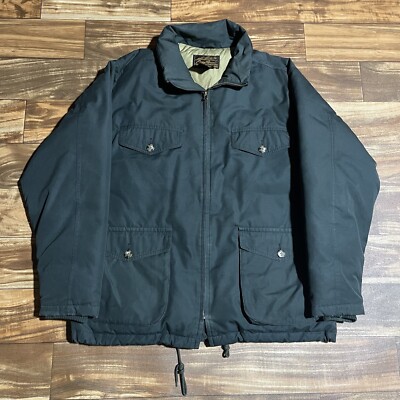 Vintage 90s Eddie Bauer Goose Down Ridgeline Puffer Jacket Green 