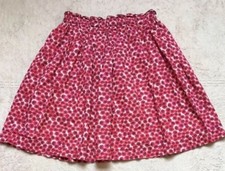 Peek Girls Skirt, Medium 7, Red  Purple Flowers, Flared, Lined, Elastic NEW
