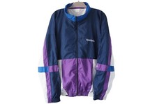 Vintage REEBOK Track Jacket Full Zip Size XL purple blue 90s sport windbreaker