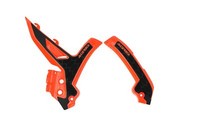Acerbis Rahmenprotektoren X-Grip FüR Ktm SX-F 450 2023-2025 Orange Schwarz
