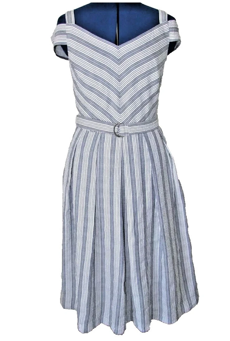 Vestido de mujer de algodón a rayas en general