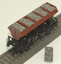 043 H0 Ladegut für Märklin Muldenkippwagen 46355, 4635, Schotter - grau, OVP