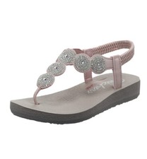 Skechers Meditation Stars  Sparkle Rhinestone Slingback Flip Flop Size 10