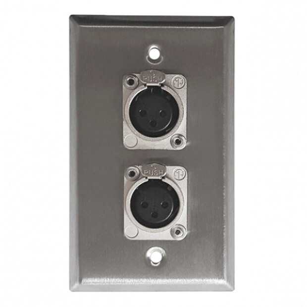 Настенная панель CBI WP1-2F с одним разъемом и двумя разъемами XLR-F