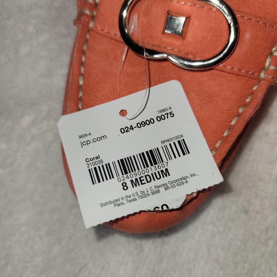 New Liz Claiborne Slip-On Antonia Refined Comfort Sz 8M Orange Leather Suede  - Image 3 of 4