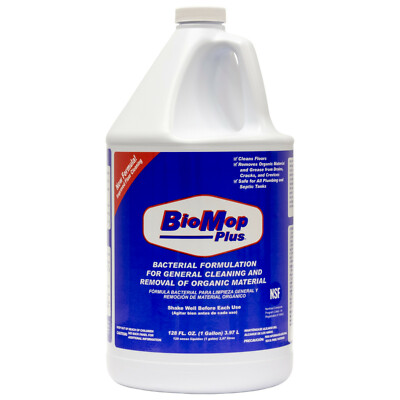 BioMop Plus Concentrated Commercial Floor Cleaner Removes Grease & Organic Waste