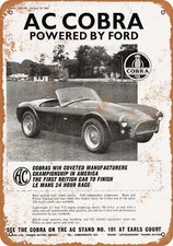 METAL SIGN - 1964 AC Cobra Powered by Ford - Vintage Look Reproduction