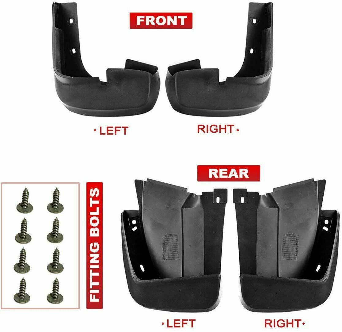 KACEPAR Mud Flaps For Honda Civic 2012-2015 – 4-Piece Set With Hardware, Sleek Design & Easy Install - View #2