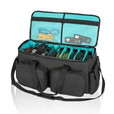 Saviour DJ Cable File Bag, Detachable Padded Bottom and Dividers, Travel Gig