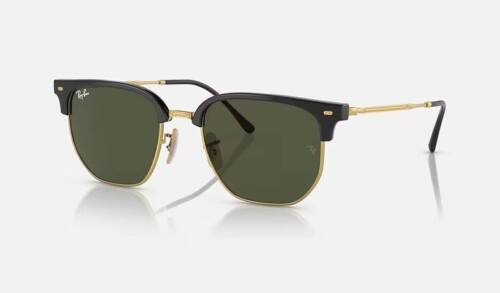 Ray-Ban New Clubmaster Black On Gold/Green Classic 51mm Sunglasses RB4416 601/31 - Afbeelding 1 van 5
